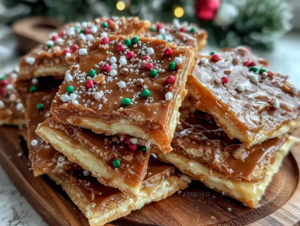 crispy saltine toffee - featured image