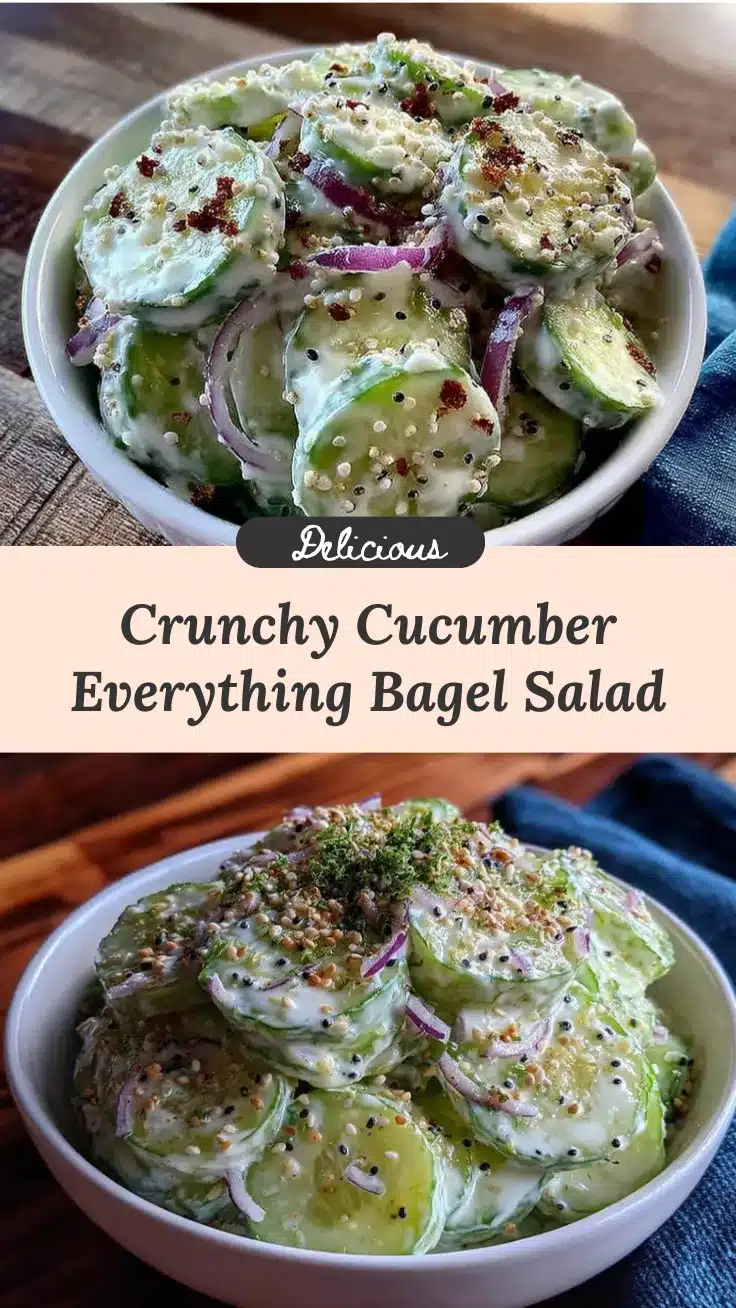 Crunchy Cucumber Everything Bagel Salad recipe