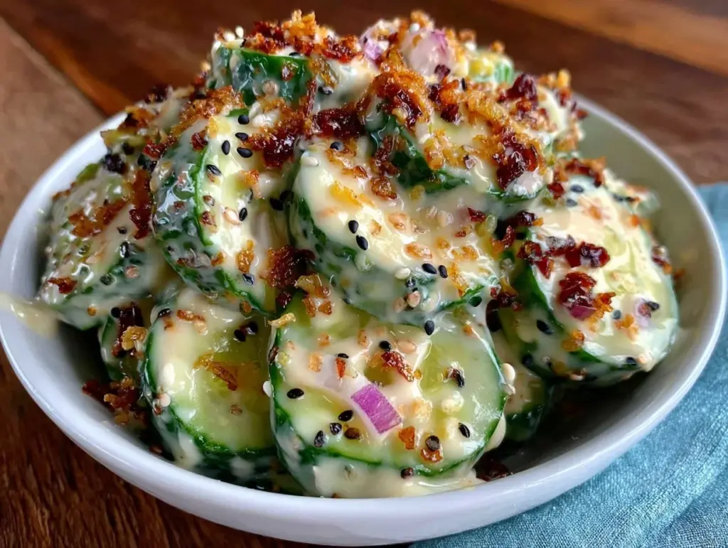 everything bagel cucumber salad - featured image
