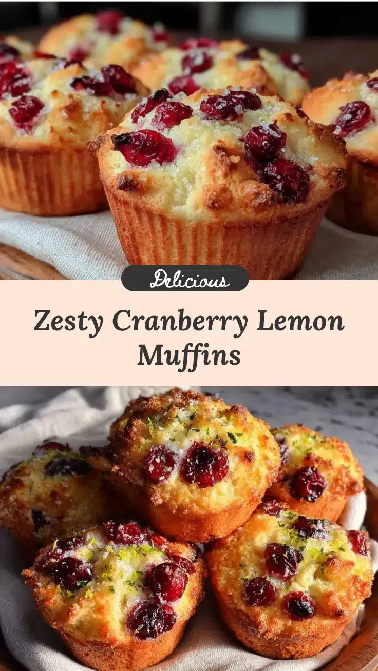 fluffy cranberry lemon muffins recipe