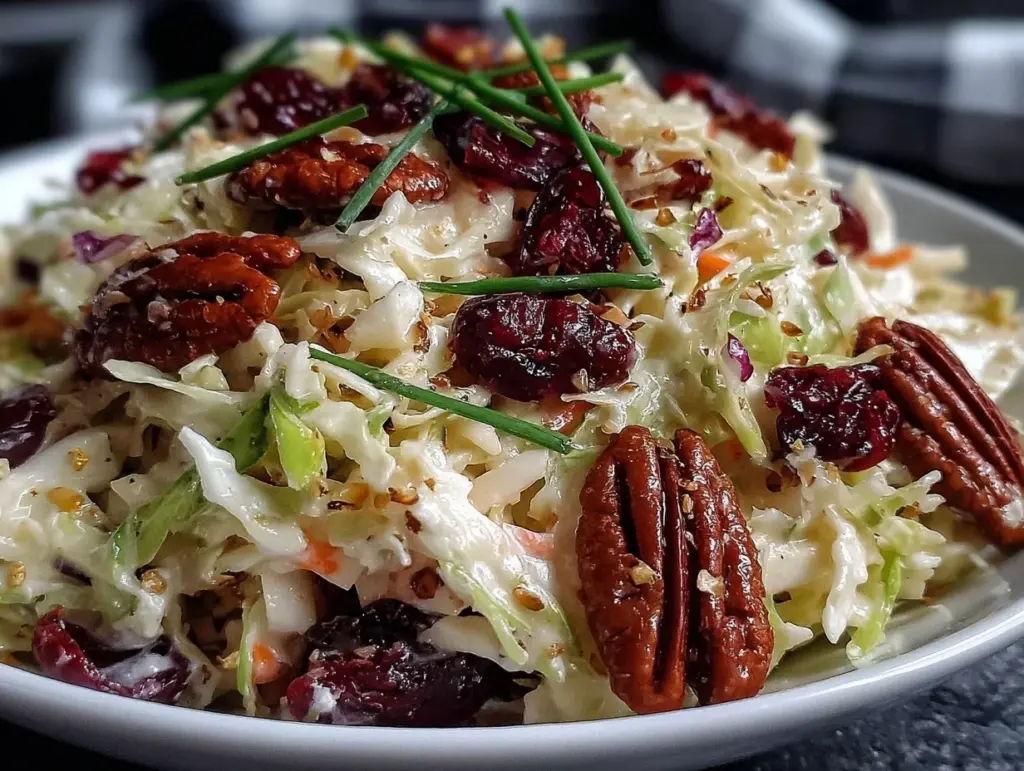fresh apple cranberry coleslaw - featured image