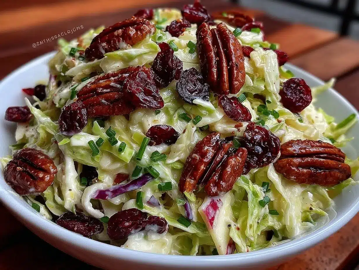 fresh apple cranberry coleslaw preparation steps