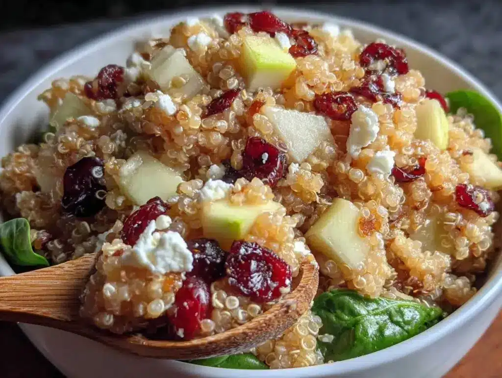 fresh apple quinoa salad - featured image