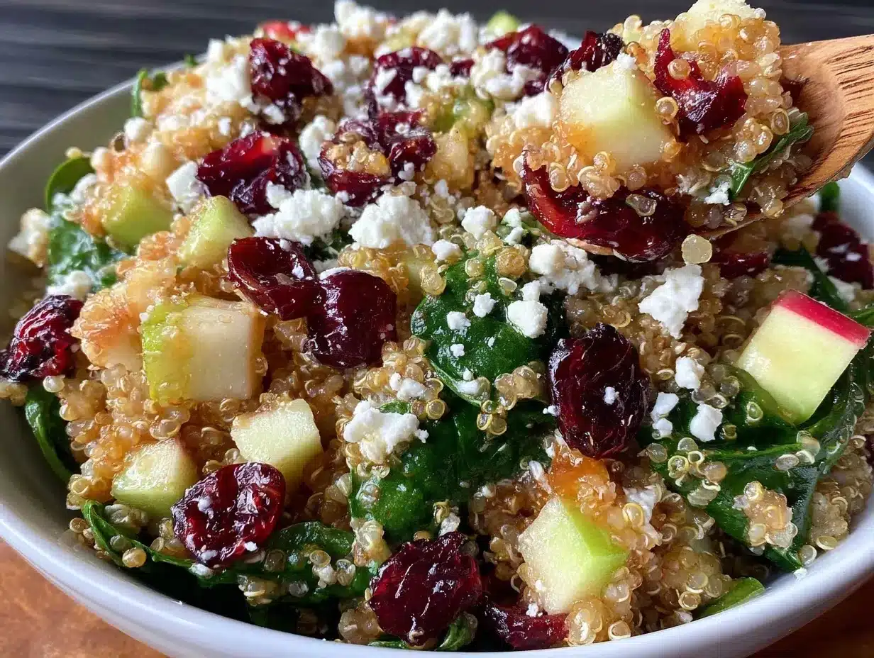 fresh apple quinoa salad preparation steps