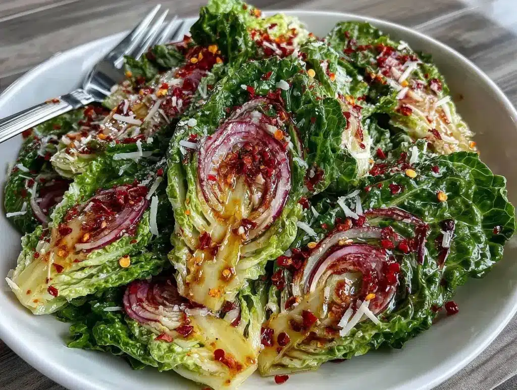 fresh lemon parmesan lettuce salad - featured image