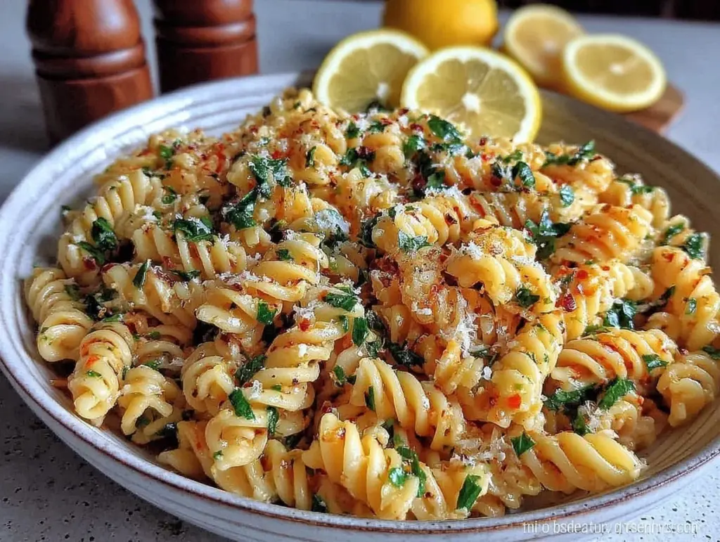 fresh lemon parmesan pasta salad - featured image