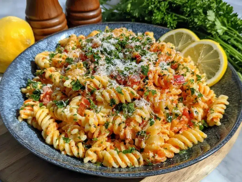 fresh lemon parmesan pasta salad - featured image