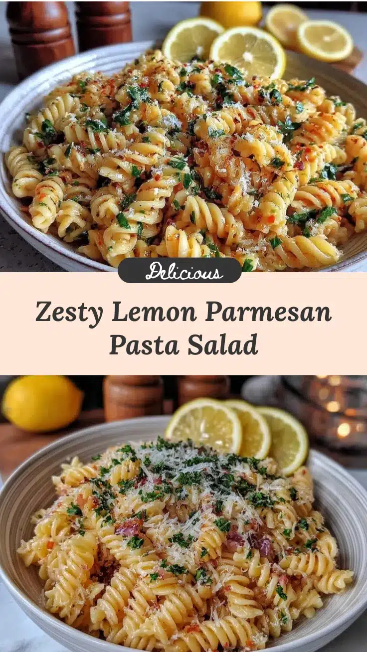 fresh lemon parmesan pasta salad recipe