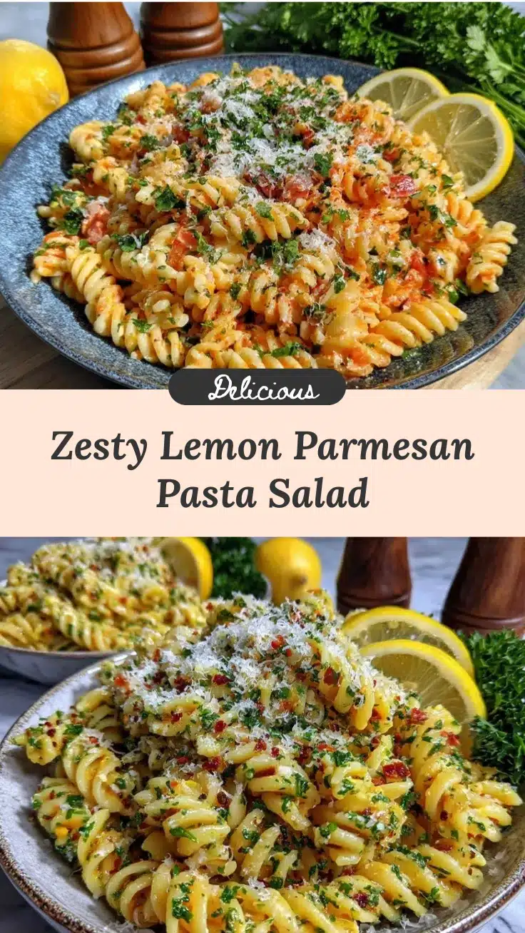fresh lemon parmesan pasta salad recipe