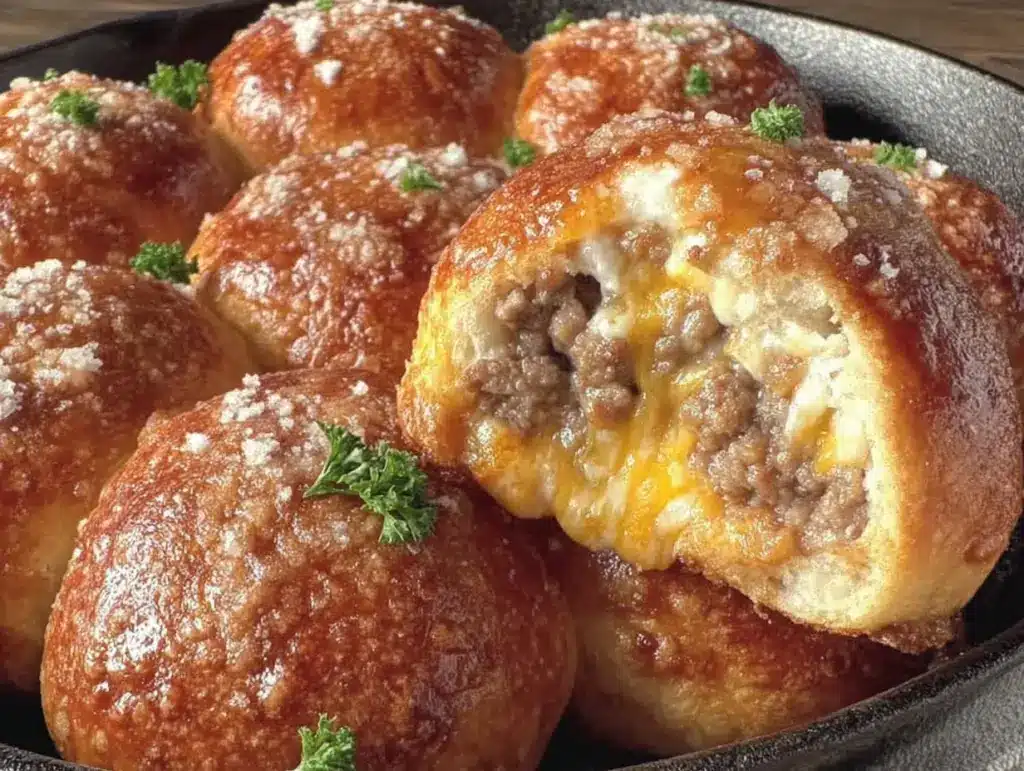 garlic parmesan cheeseburger bombs - featured image