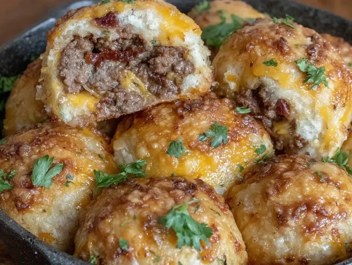 garlic parmesan cheeseburger bombs preparation steps
