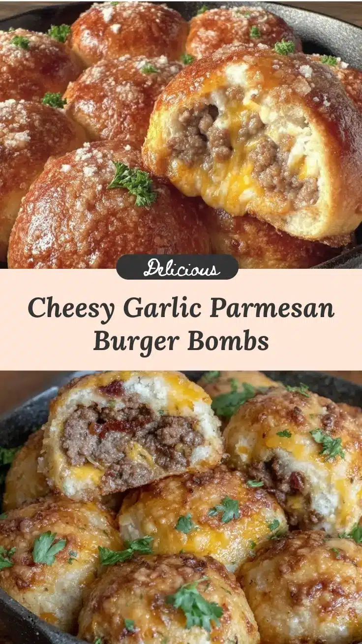 garlic parmesan cheeseburger bombs recipe