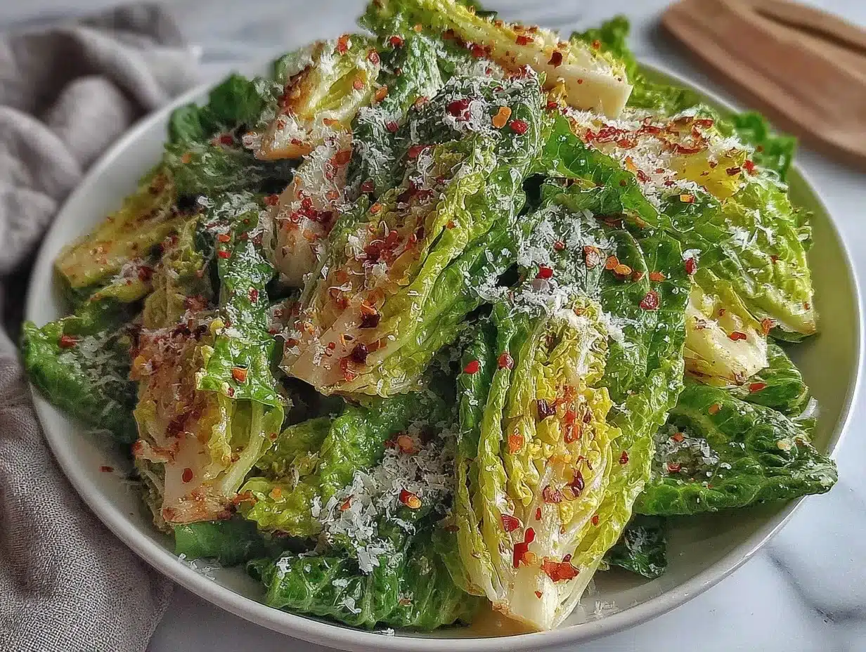 lemon parmesan lettuce salad preparation steps