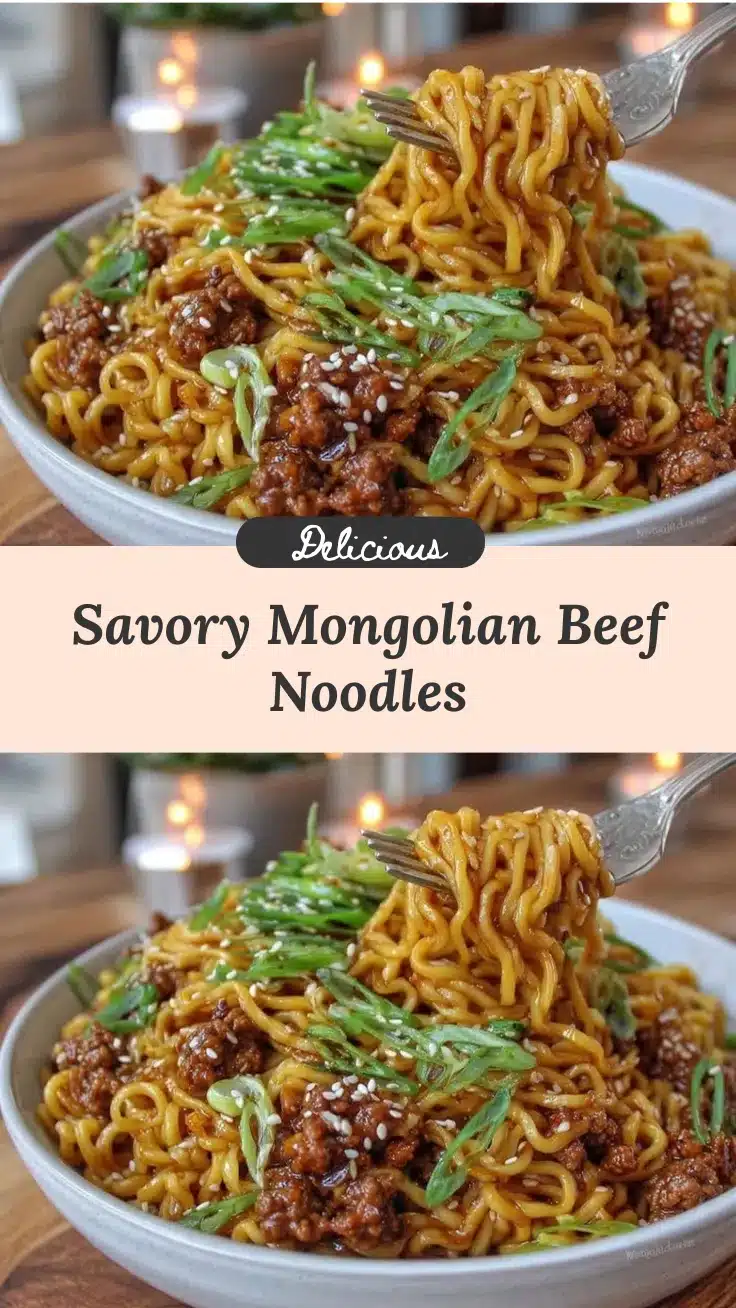 Mongolian ground beef noodles recipe