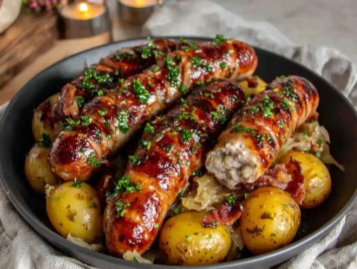 Polish sausage and sauerkraut recipe preparation steps