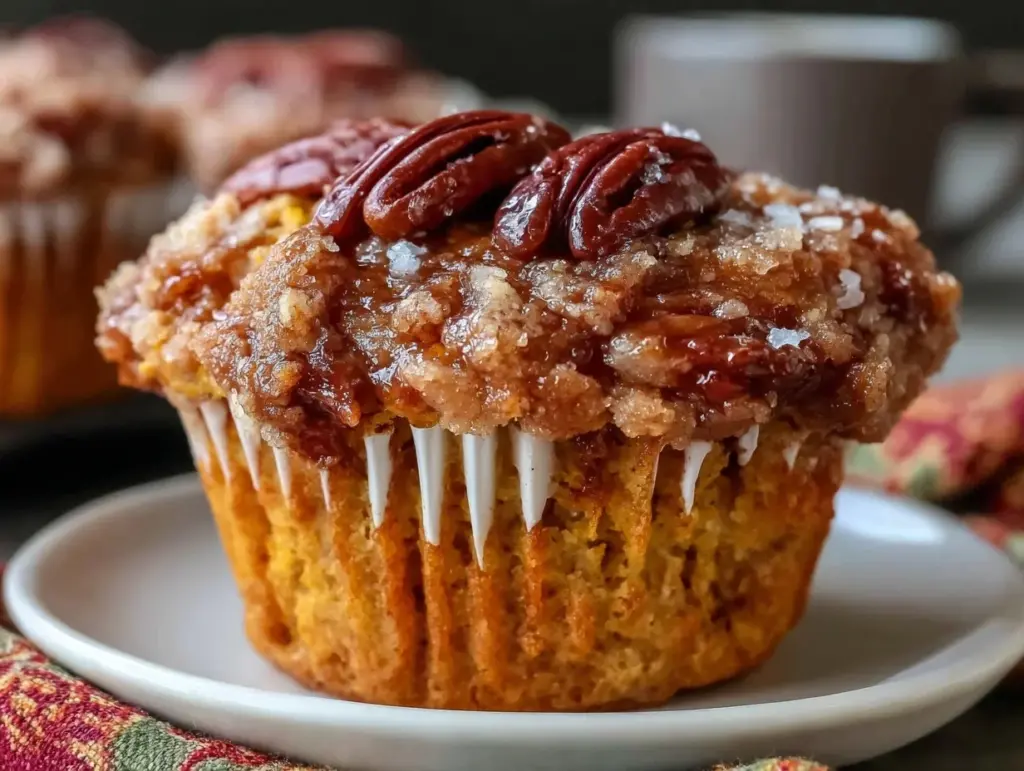 pumpkin pecan muffins - featured image