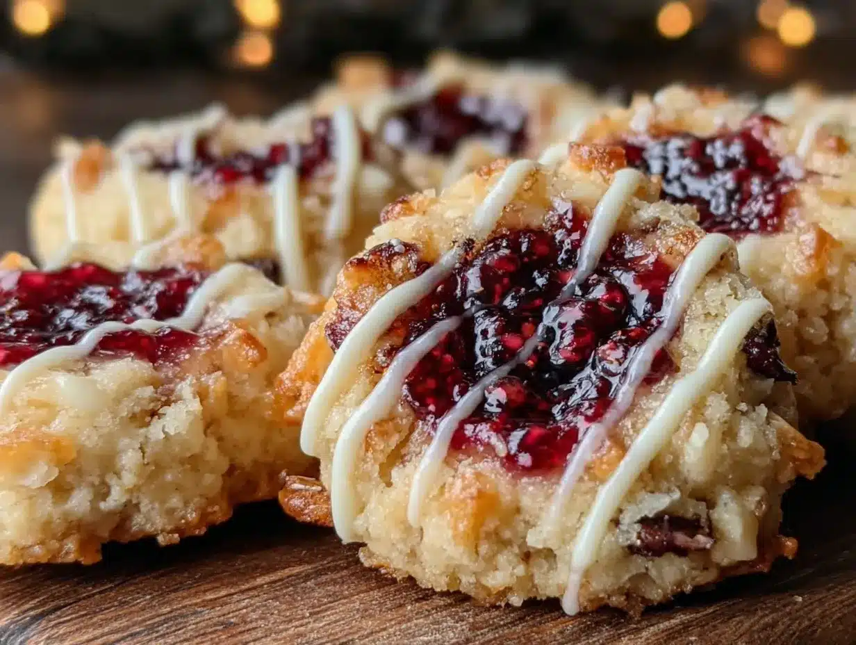 raspberry almond shortbread cookies preparation steps