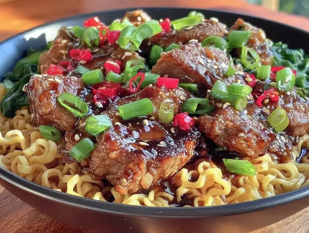 savory chicken ramen stir fry - featured image