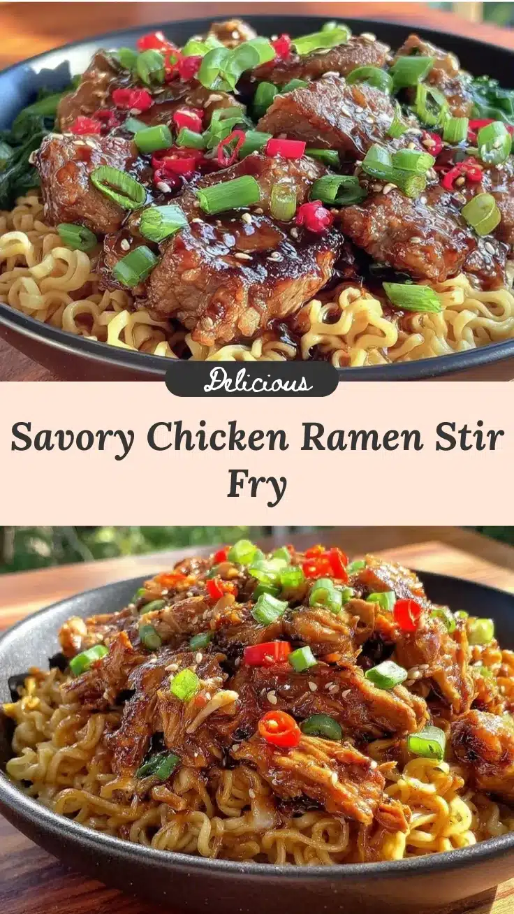 savory chicken ramen stir fry recipe