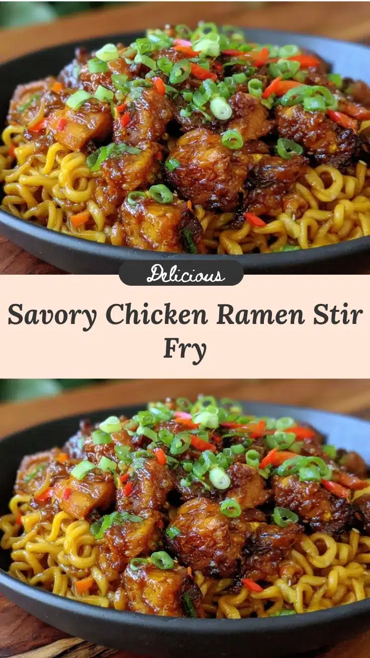 savory chicken ramen stir fry recipe