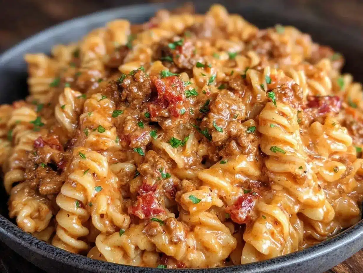 savory ground beef pasta preparation steps