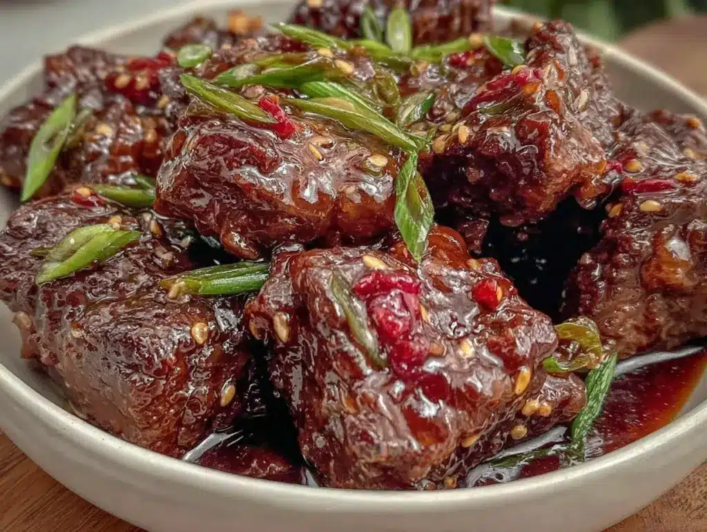 slow cooker mongolian beef - featured image