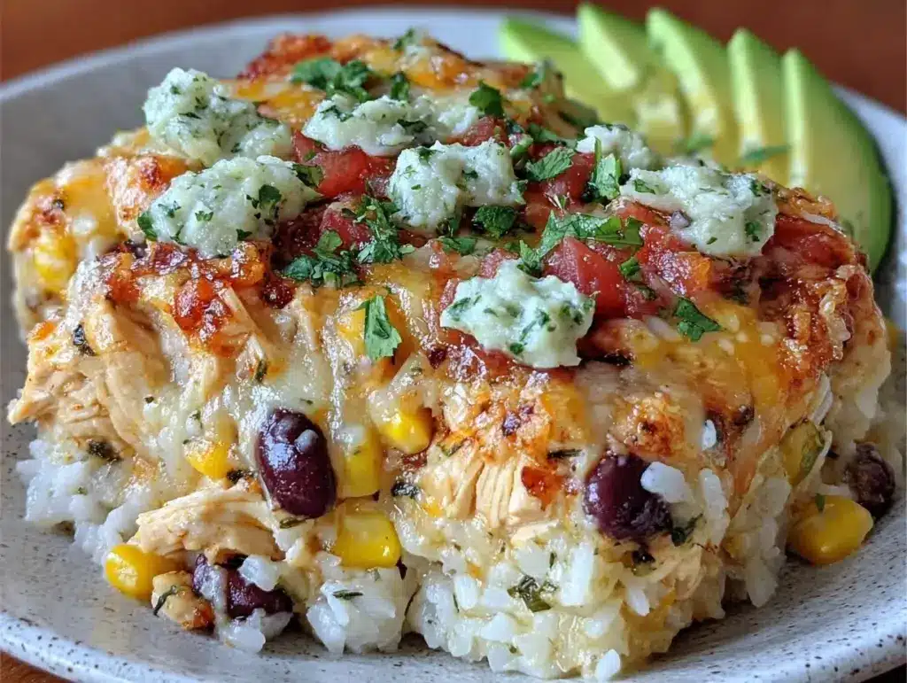 southwest chicken casserole - featured image
