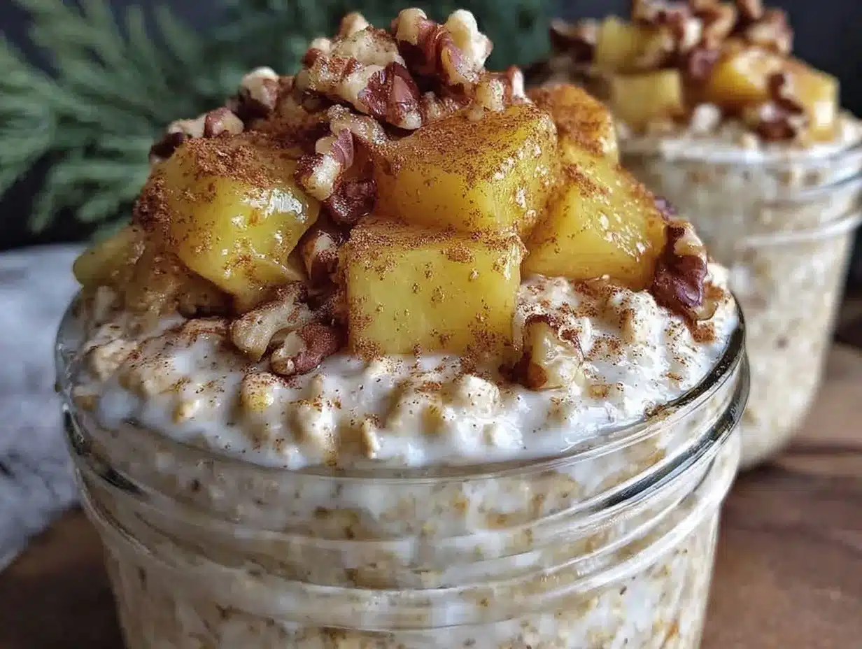 Apple Cinnamon Overnight Oats preparation steps