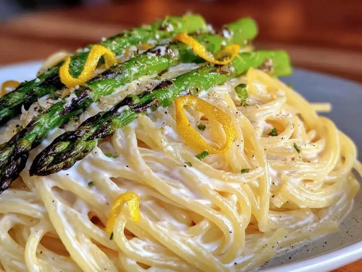 asparagus lemon ricotta pasta preparation steps