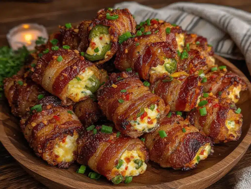 bacon-wrapped jalapeño cream cheese poppers - featured image