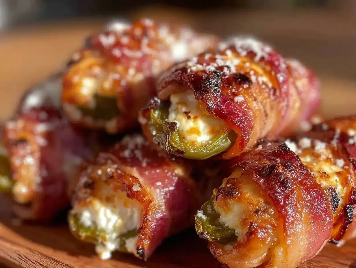 bacon-wrapped jalapeño cream cheese poppers preparation steps