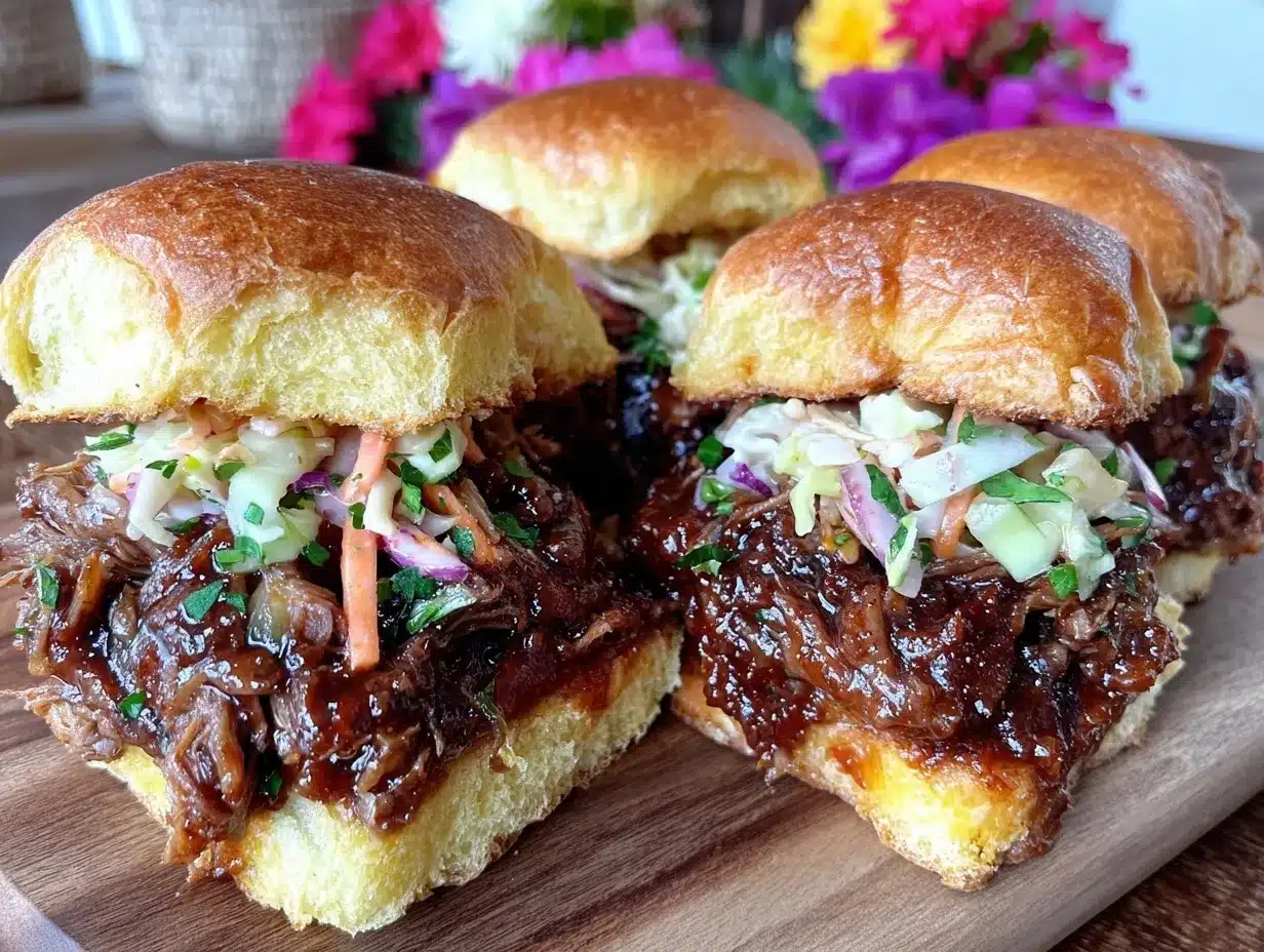 BBQ pulled pork sliders preparation steps