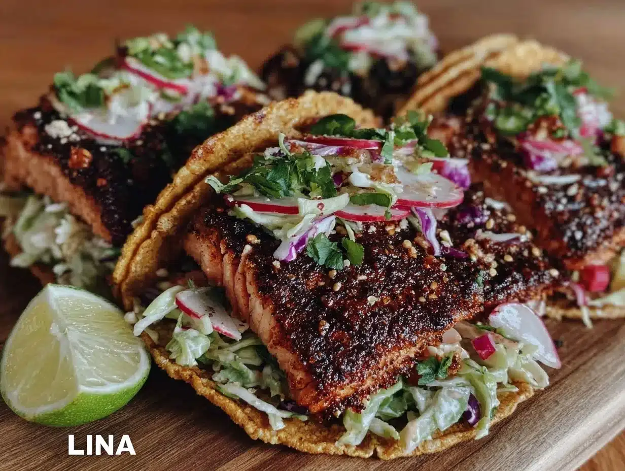blackened salmon tacos preparation steps