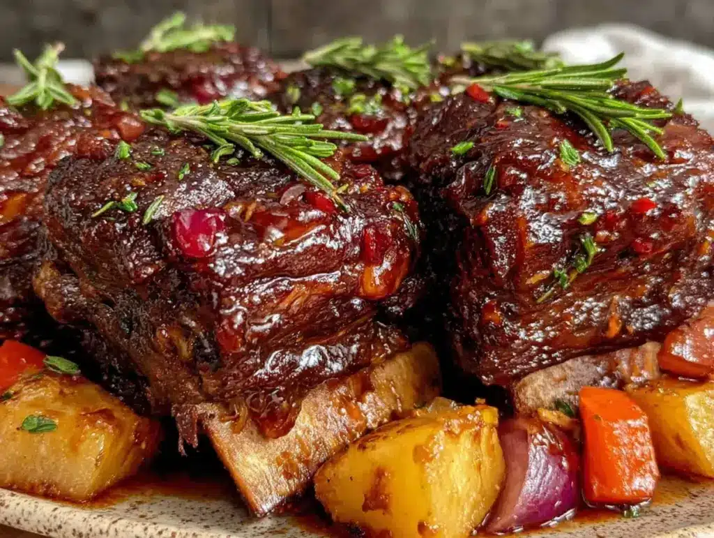 braised short ribs with root vegetables - featured image