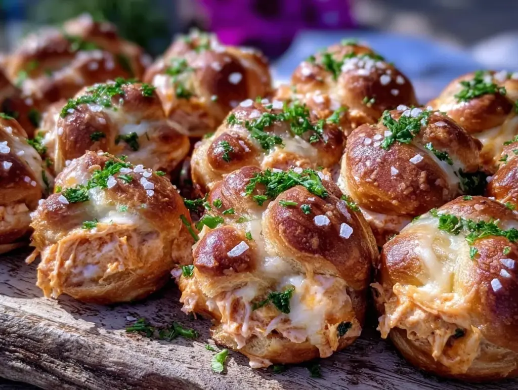 buffalo chicken stuffed pretzel bites - featured image