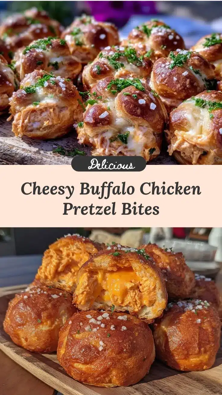 buffalo chicken stuffed pretzel bites recipe