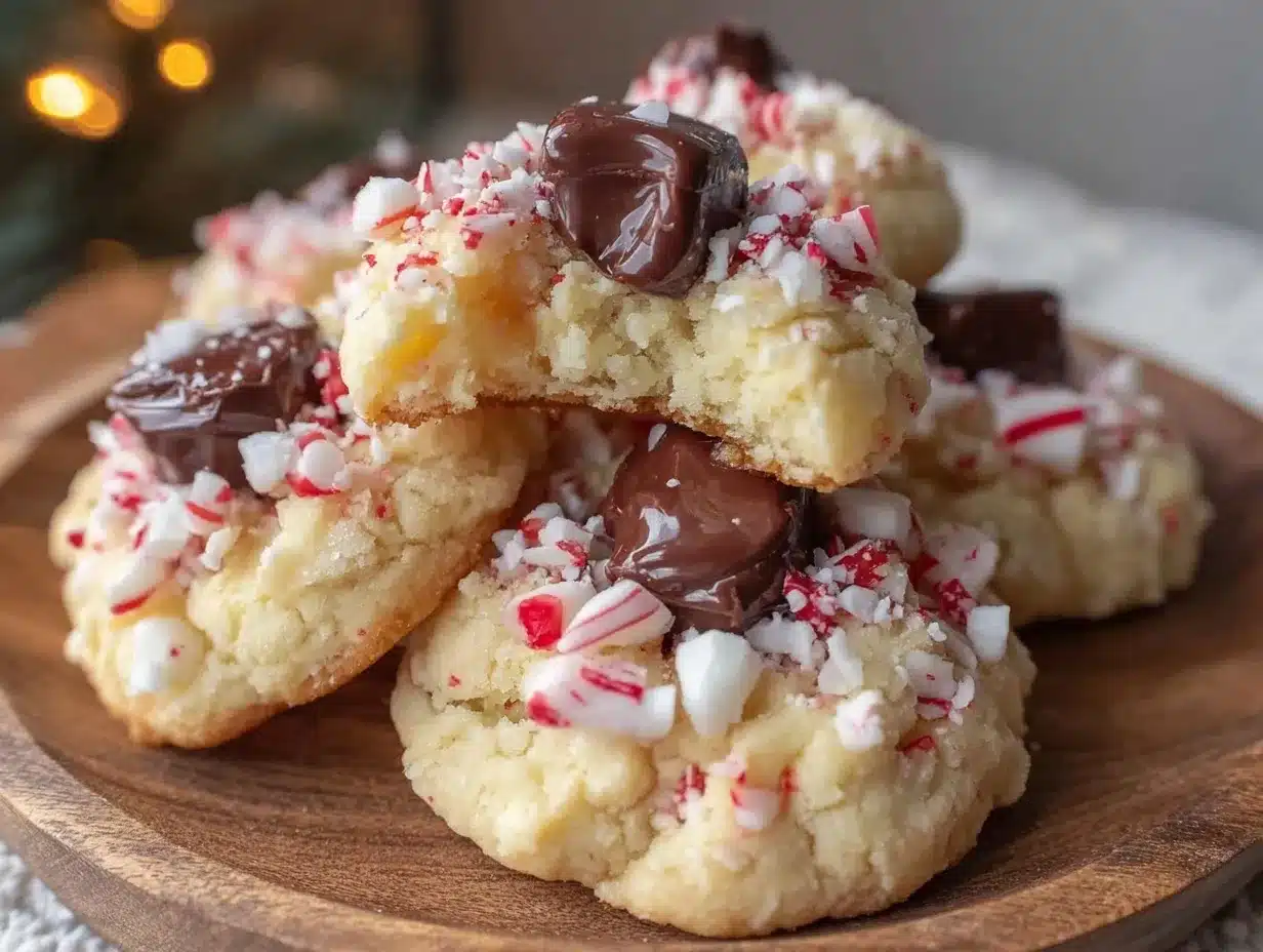 Candy Cane Kiss Cookies preparation steps