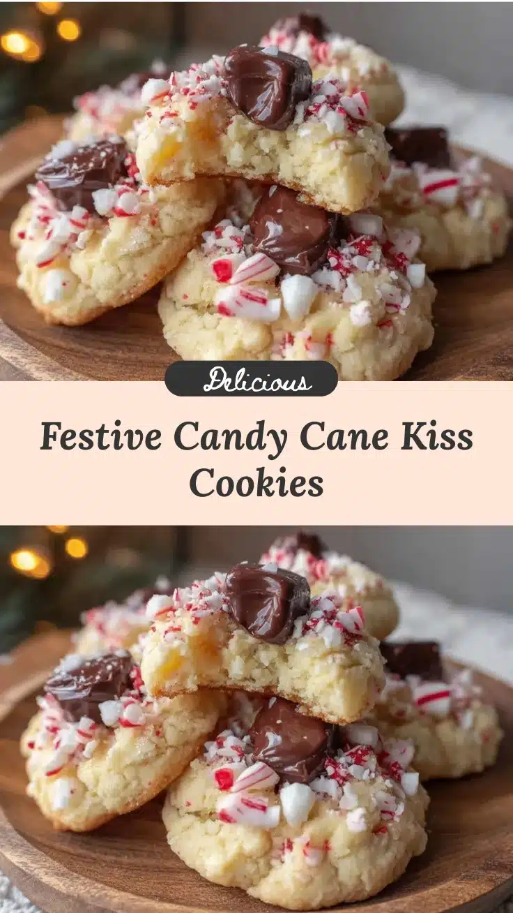 Candy Cane Kiss Cookies recipe