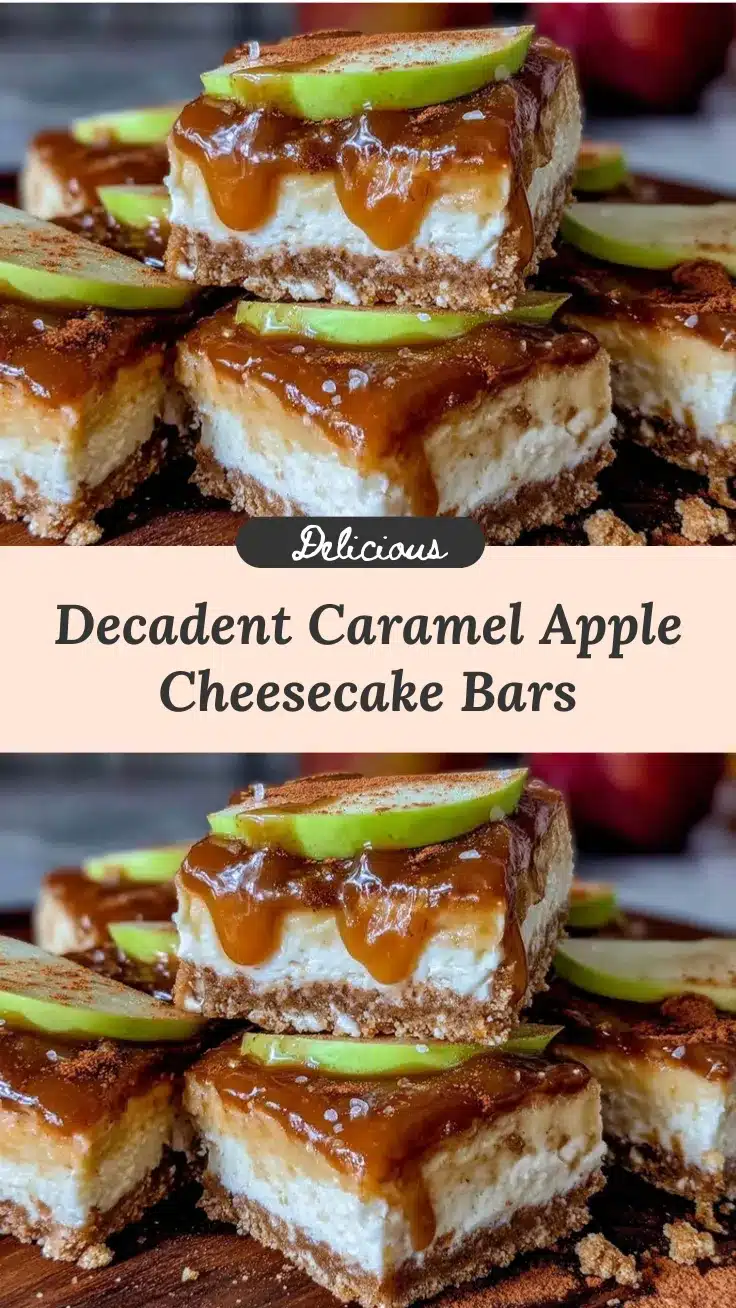 caramel apple cheesecake bars recipe