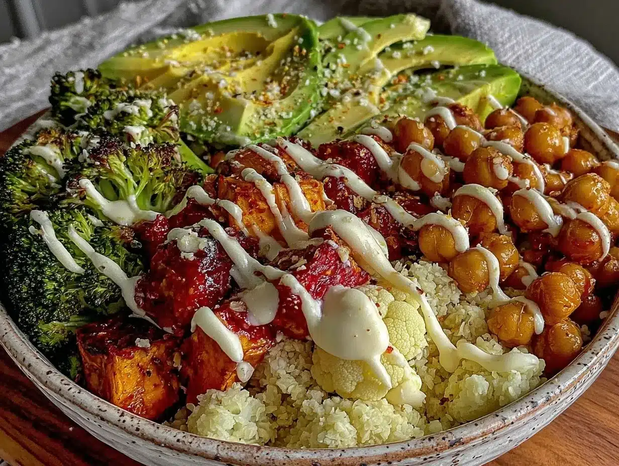 cauliflower rice buddha bowl preparation steps