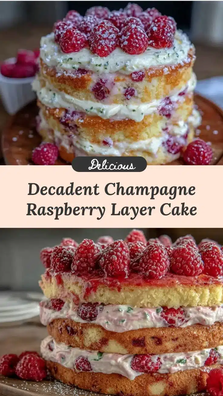 champagne raspberry layer cake recipe