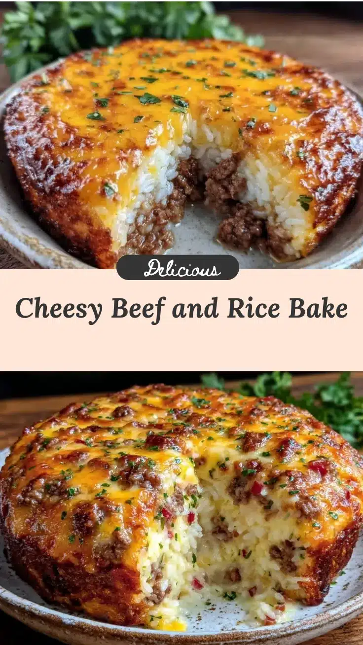 cheesy beef and rice casserole recipe