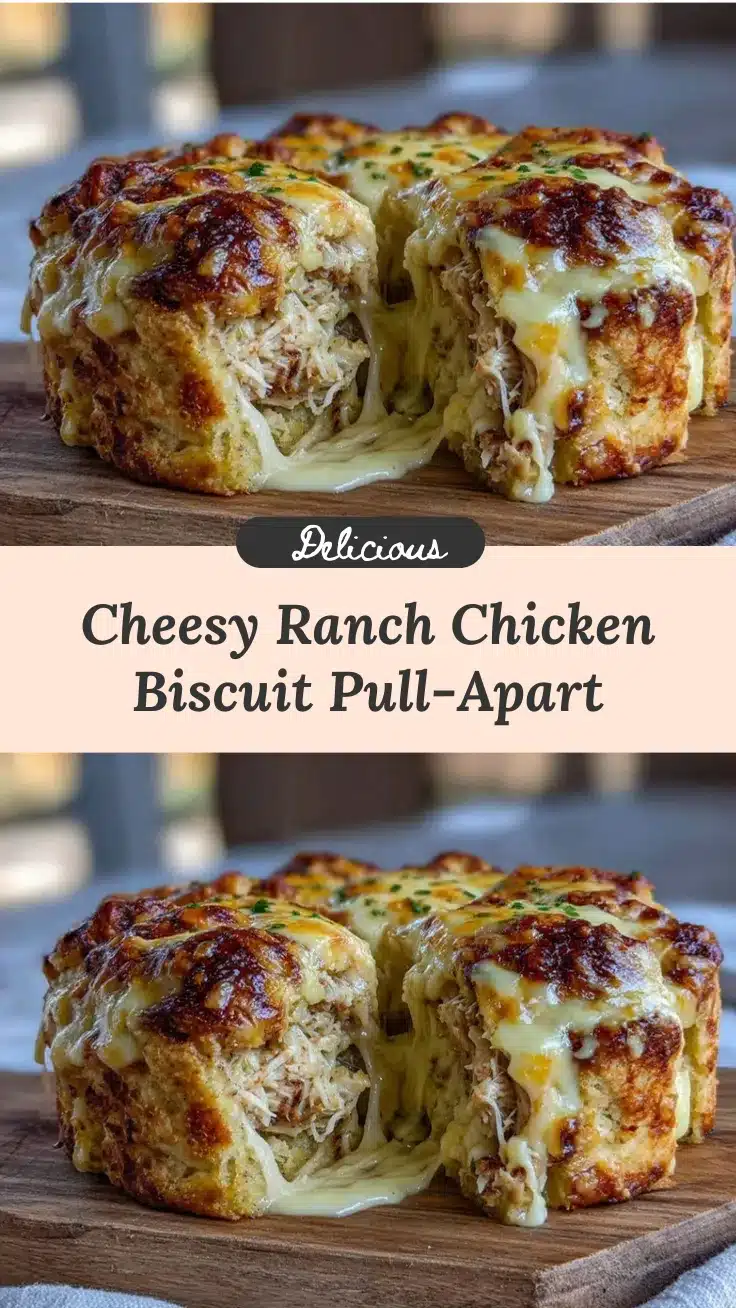 cheesy ranch chicken biscuit pull-apart recipe