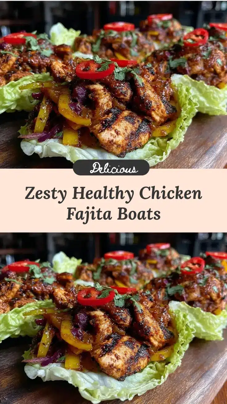 chicken fajita lettuce boats recipe