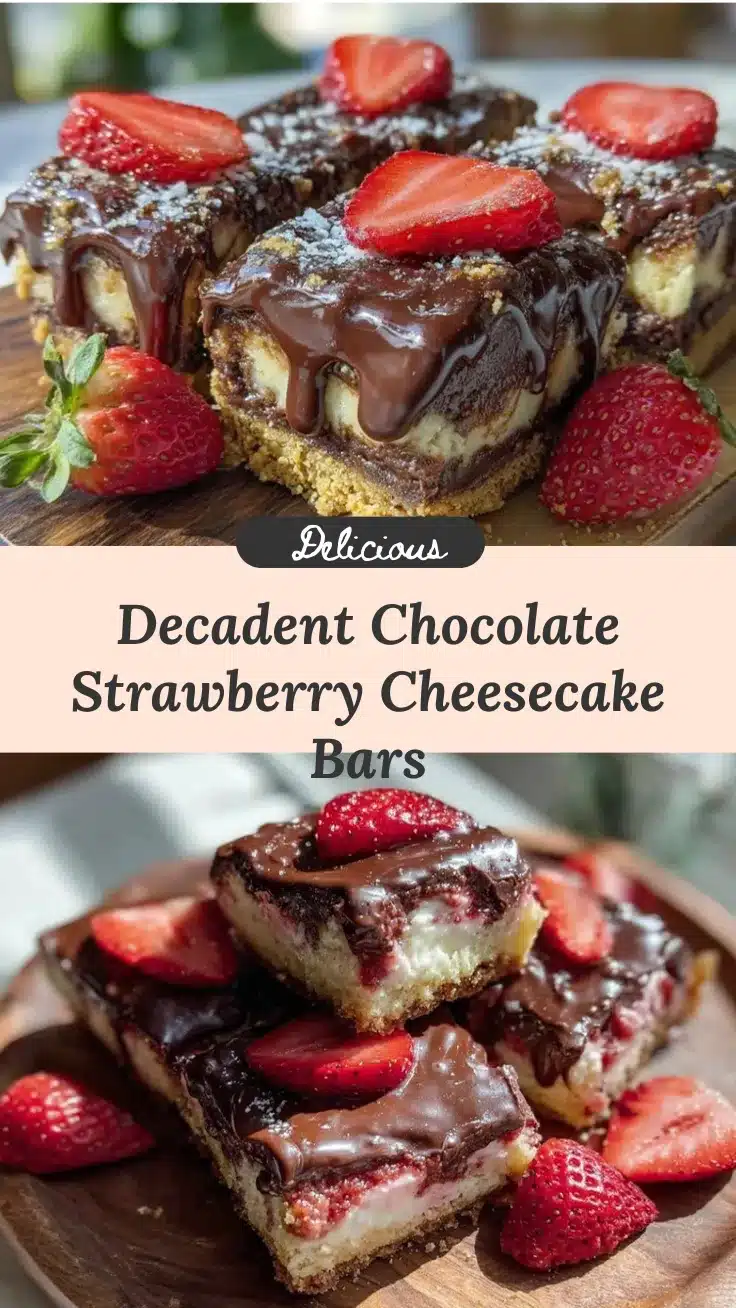 chocolate-covered strawberry cheesecake bars recipe