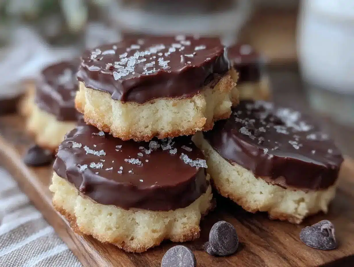 chocolate dipped shortbread cookies preparation steps