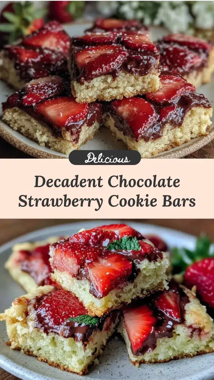 chocolate-dipped strawberry sugar cookie bars recipe