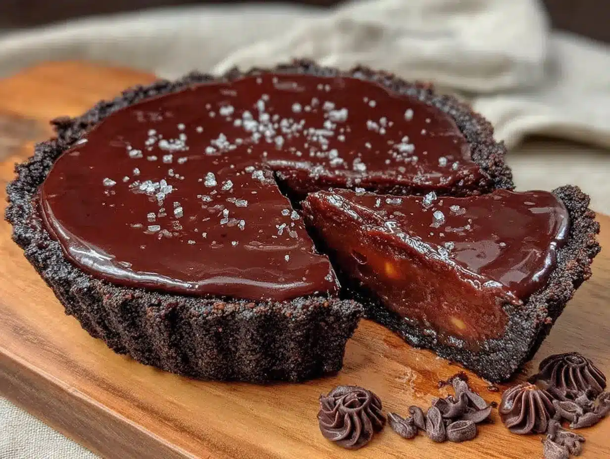 chocolate truffle tart recipe preparation steps