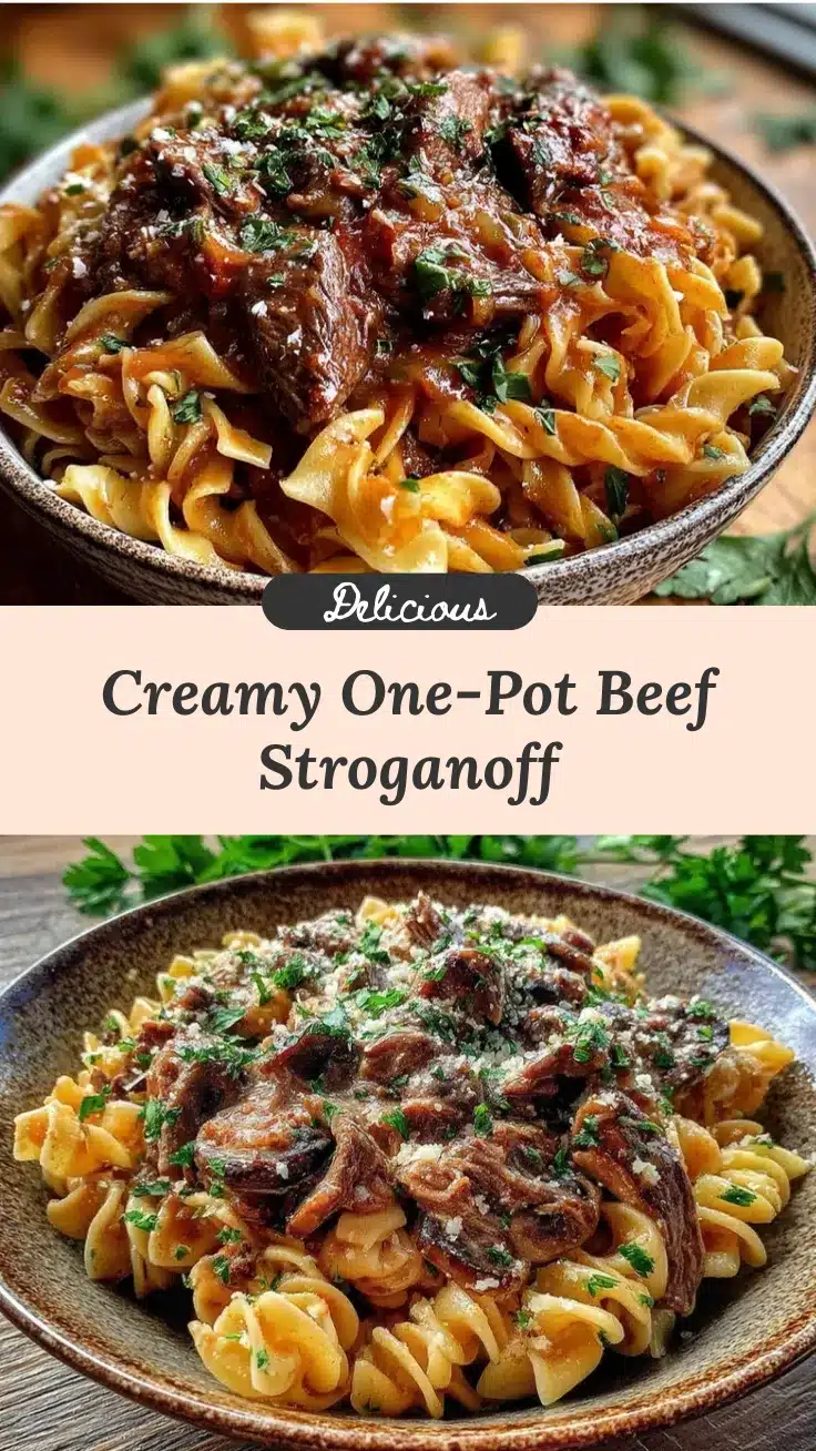 creamy one-pot beef stroganoff recipe