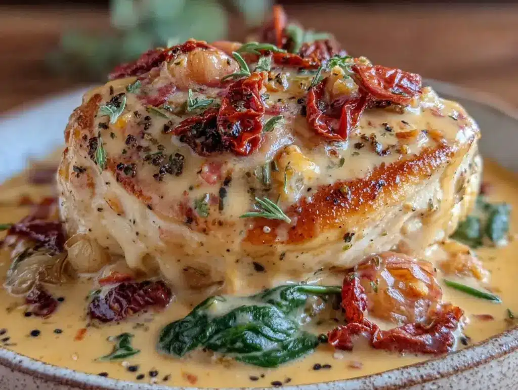 creamy tuscan chicken - featured image
